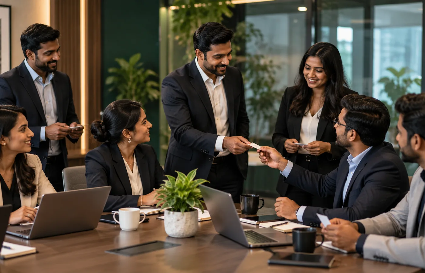 Business networking meeting context